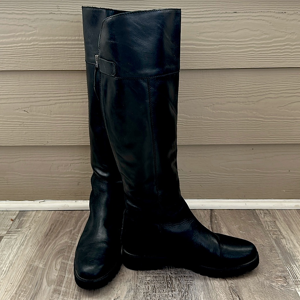 Franco Sarto $189 Cosmina Tall Riding Boot Blk- Euc / No Box. Sz 7.5